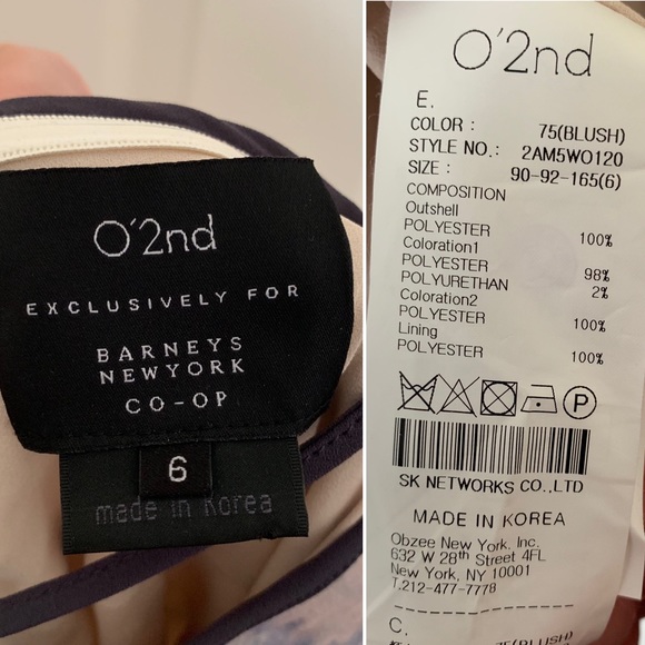 O'2nd Cloud Strap Detail Texture Sheath Dress Sz 6 - Picture 8 of 8